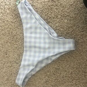 Checkered Light Blue Bikini Bottom